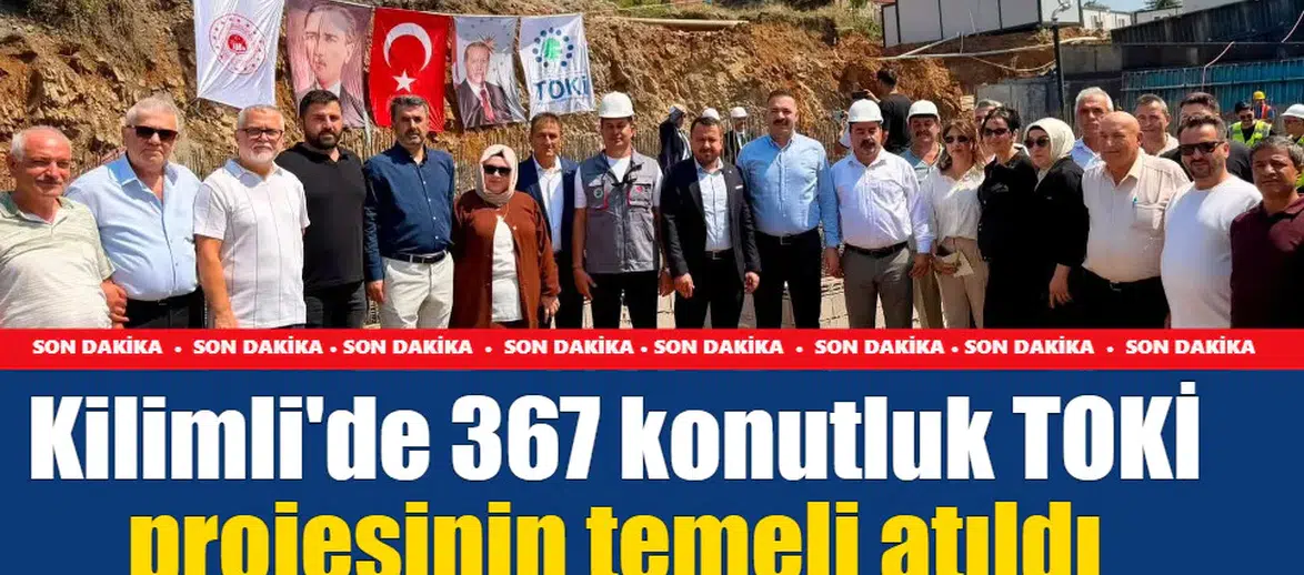 Kilimli'de TOKİ Projesinin Temeli Atıldı, İl Başkanı Çağlayan Büyük Kazanımı Vurguladı