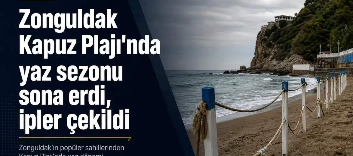 Zonguldak Kapuz Plajı'nda yaz sezonu sona erdi, ipler çekildi