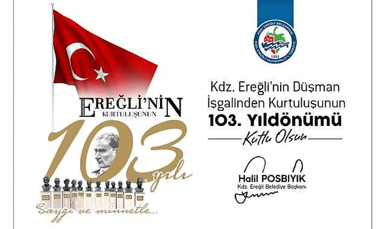 Başkan Posbıyık, Kdz. Ereğli’nin kurtuluşunun 103. yılını kutladı