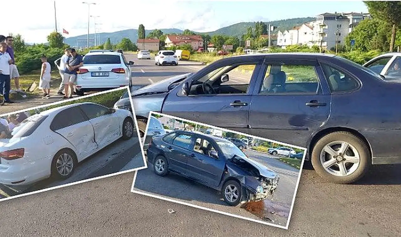 Işık ihlalinin olduğu kazada hamile kadın yaralandı  
