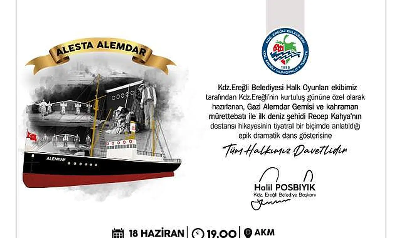 Kdz. Ereğli’nin Kurtuluş Gününde, muhteşem alemdar destanı hikâyesi sizleri bekliyor