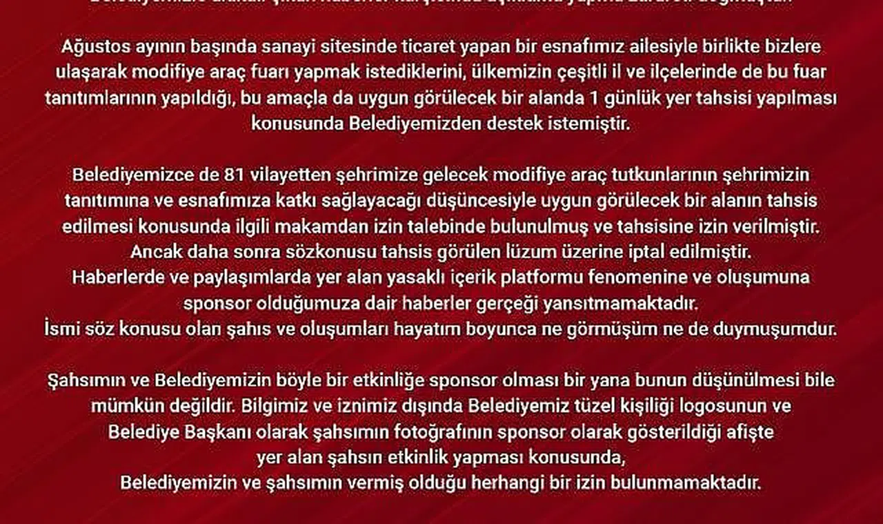 Başkan Alan'dan sponsorluk iddialarına tepki  