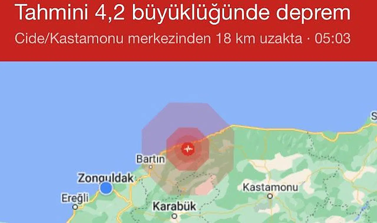 Korkutan deprem! Zonguldak’ta da hissedildi