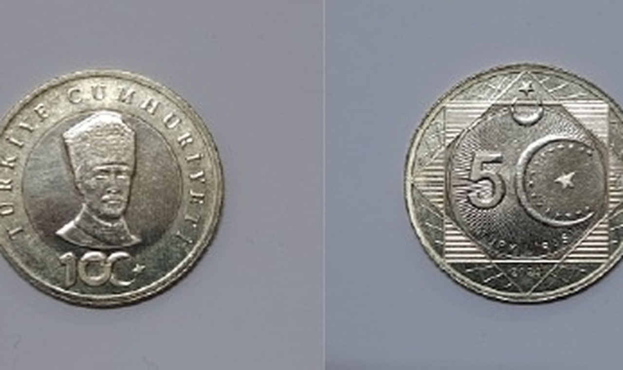 100. yılına özel "5 Türk lirası" hatıra parası basıldı