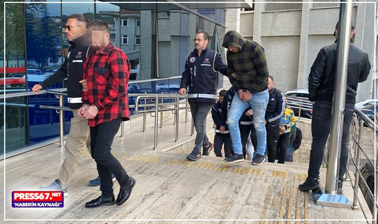 Kafes operasyonunda 8 şüpheli adliyede