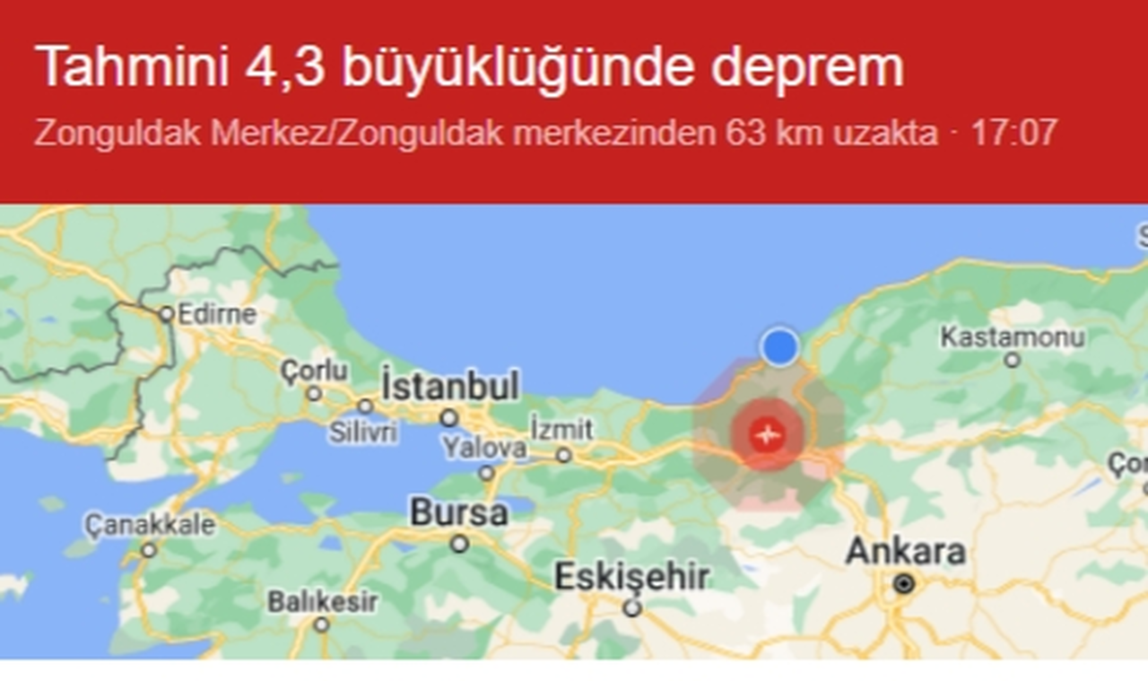 Son Dakika... Son Dakika... Korkutan Deprem!