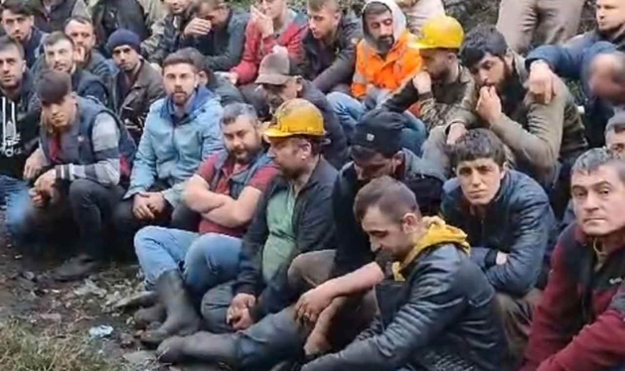Zonguldak Kilimli'de Maden İşçileri, Alacakları İçin Eylemde