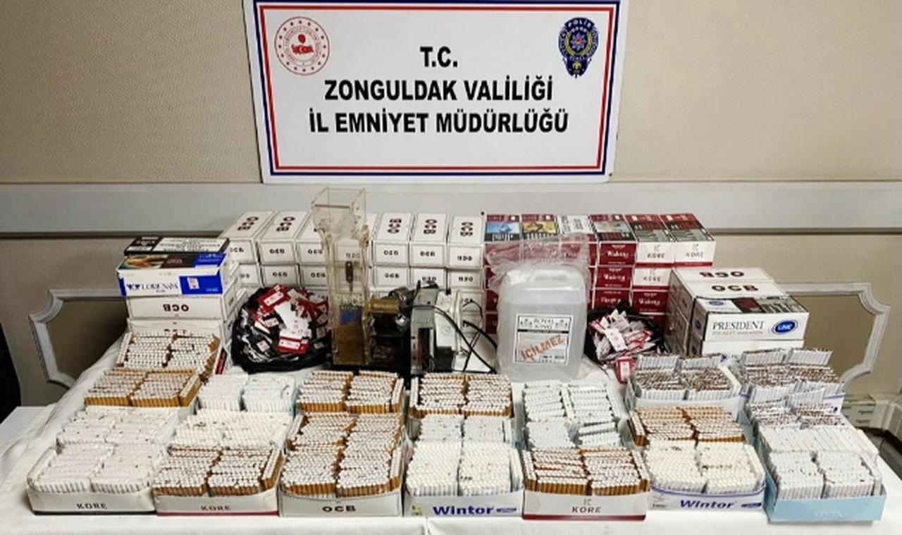 27 litre kaçak alkol, 10 bin makaron... Bu operasyonda yok yok