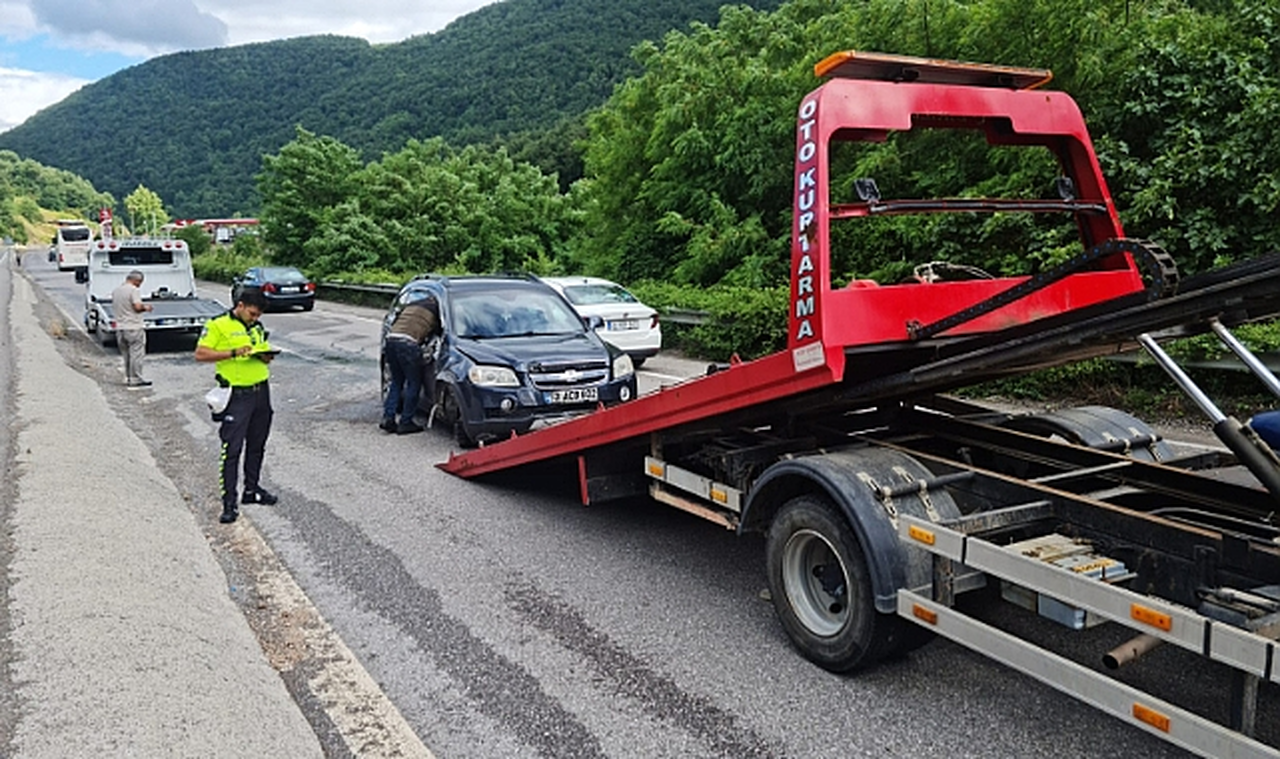Ankara yolunda korkutan kaza!