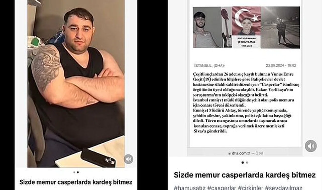 Sapık katil Yunus Emre Geçti'yi sahiplenip küstahça paylaşım yaptılar: Sizde memur casperlarda kardeş bitmez