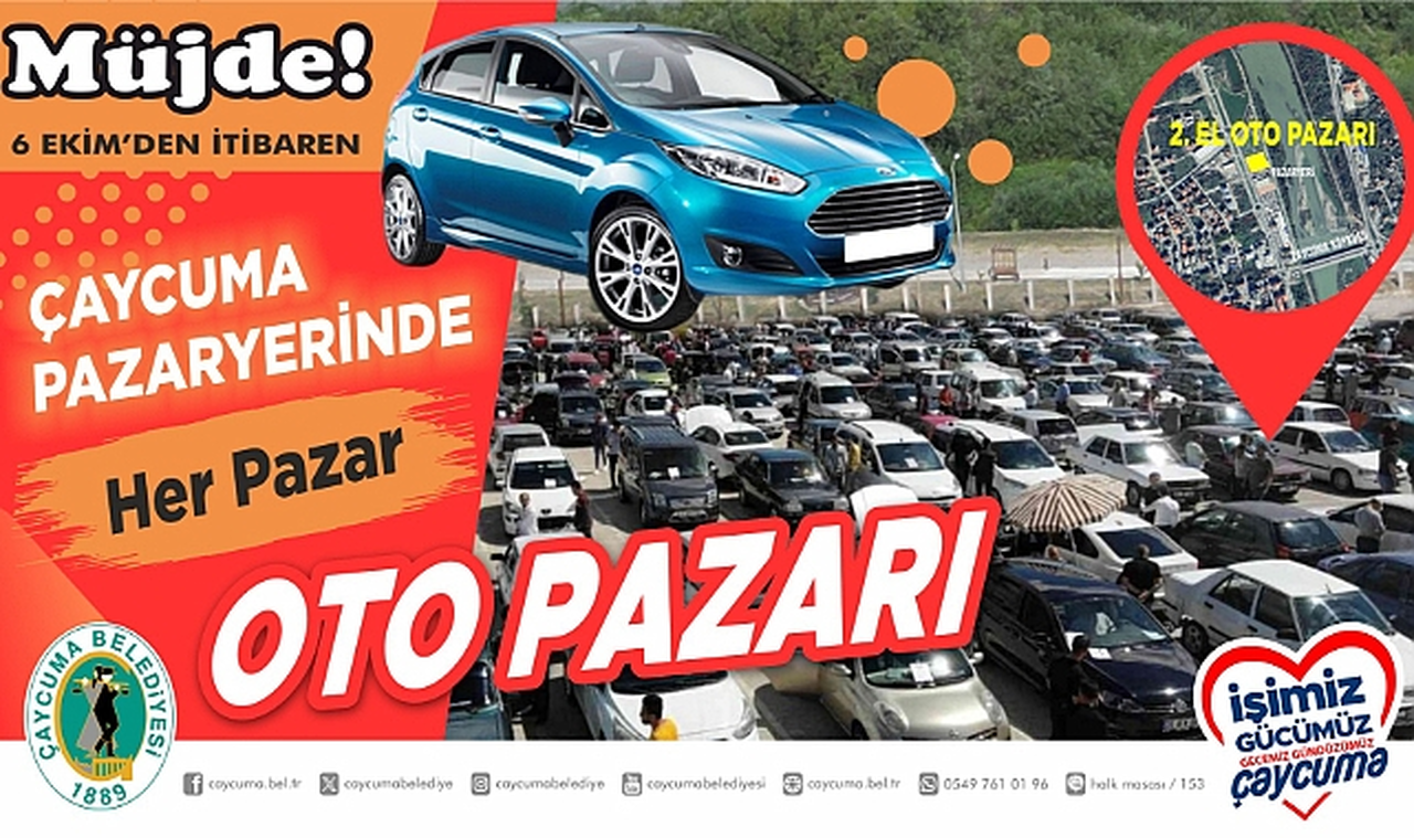 Çaycuma’da oto pazarı da açılıyor