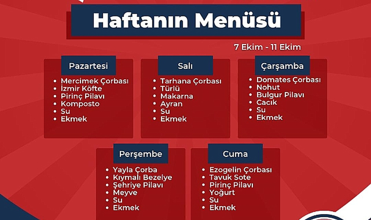 Kent Lokantası'nda haftalık menü belli oldu