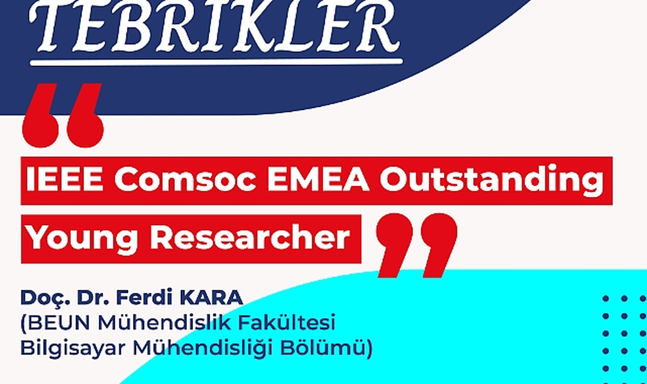 BEUN Akademisyenlerinden Doç. Dr. Ferdi Kara’ya IEEE’den “Üstün Başarılı Genç Araştırmacı Ödülü”