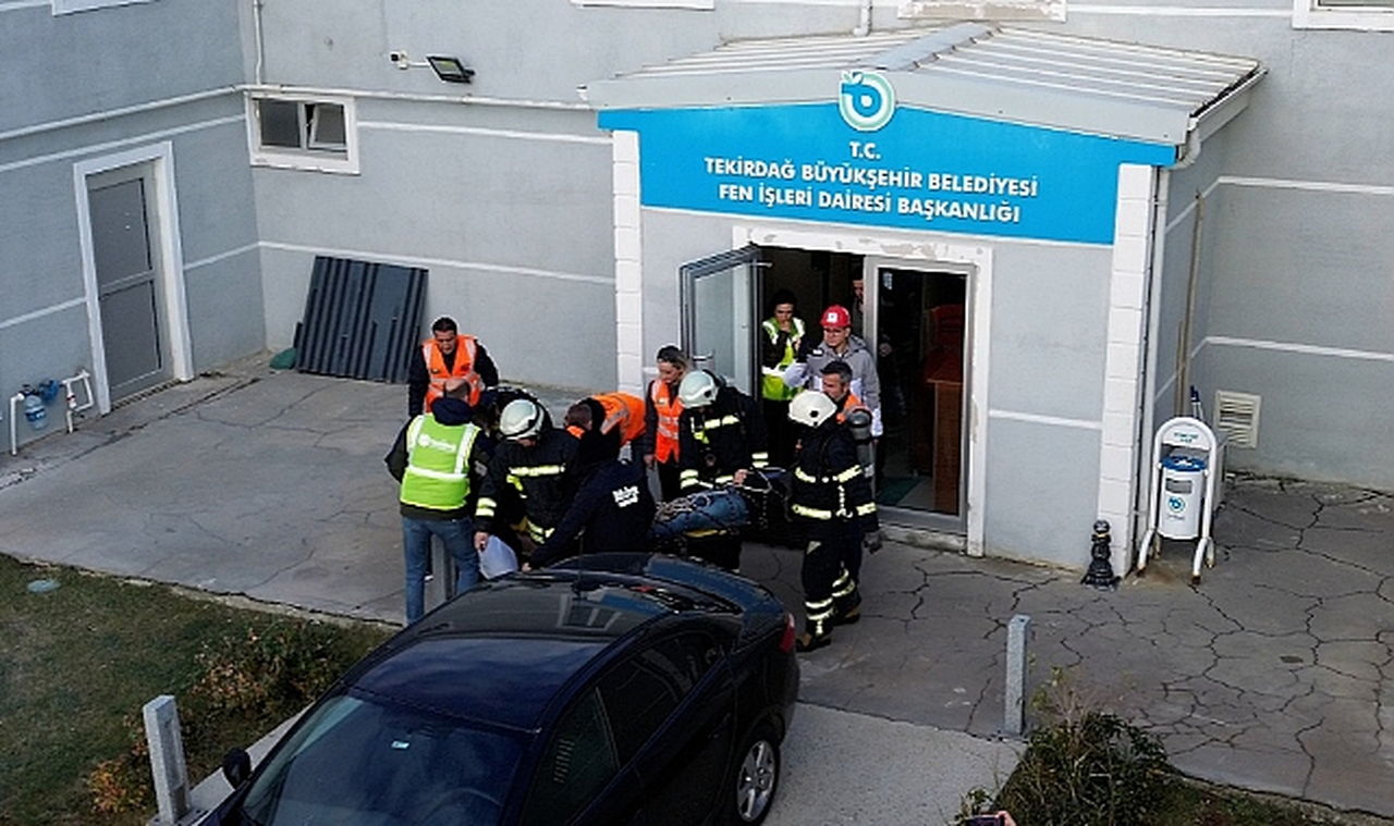 TEKİRDAĞ BÜYÜKŞEHİRDEN AFET ACİL DURUM TATBİKATI