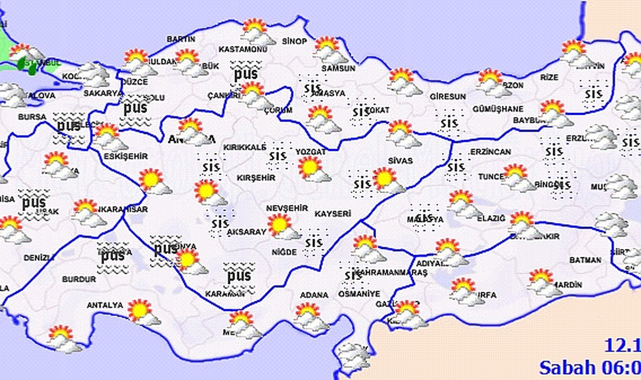 Zonguldak ve Batı Karadeniz'de Günlük Hava Durumu Tahmini