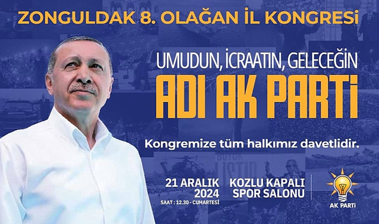AK Parti Zonguldak 8. İl Kongresi 21 Aralık’ta gerçekleştirilecek