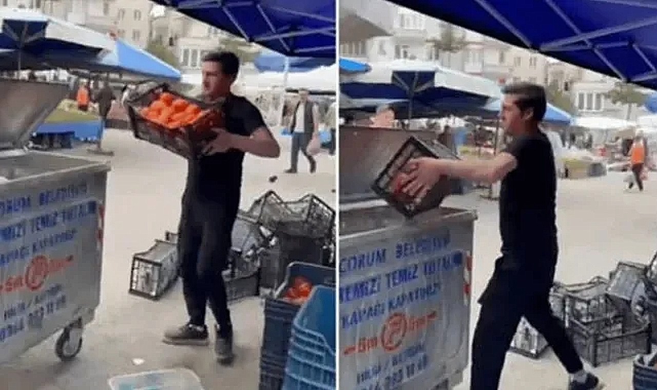 Domatesi çöpe döken pazarcıya 17,2 milyon para cezası