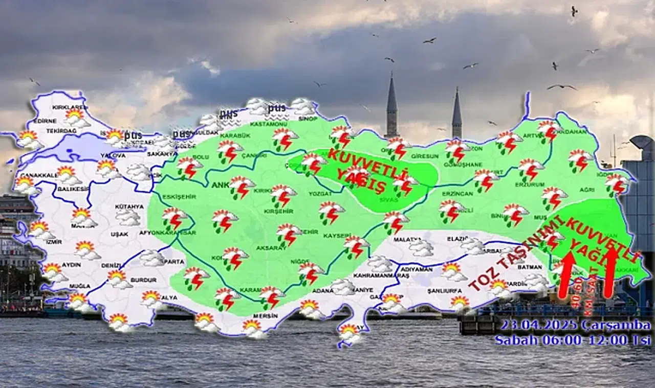 Kıyılar hariç Anadolu'ya kuvvetli uyarı! 23 Nisan'da yurtta hava nasıl olacak?
