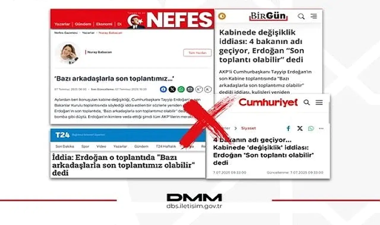 DMM'den "Erdoğan’ın Kabine açıklaması" iddiasına yalanlama