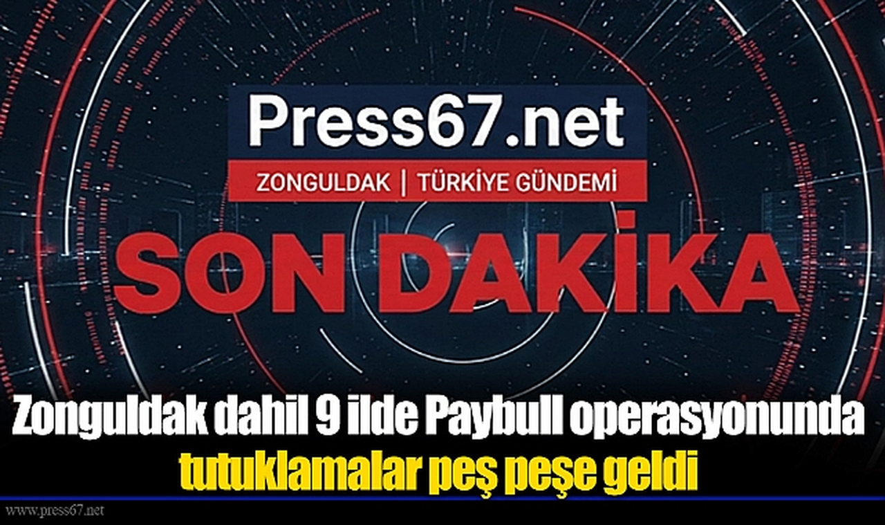 Zonguldak dahil 9 ilde Paybull operasyonunda tutuklamalar peş peşe geldi