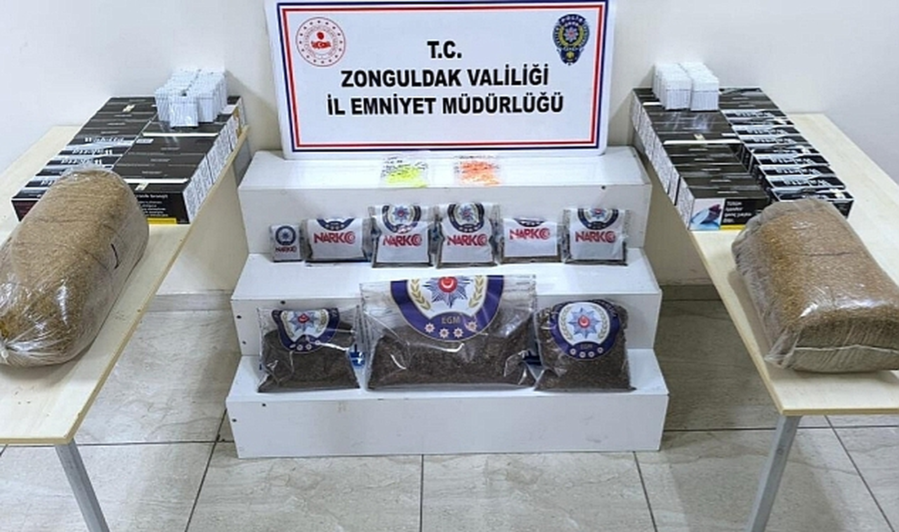 Zonguldak'ta düzenlenen narkotik operasyonunda 8 şüpheli gözaltına alındı