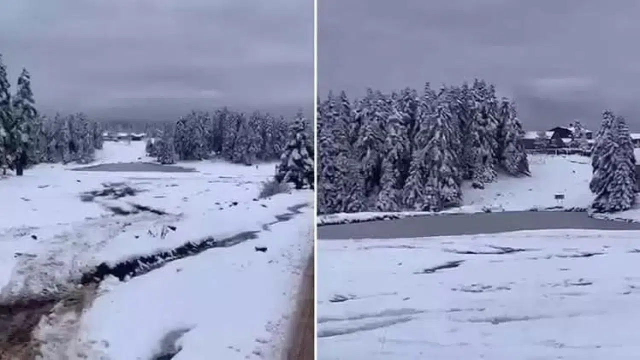 Bolu’nun yüksek kesimleri karla kaplandı