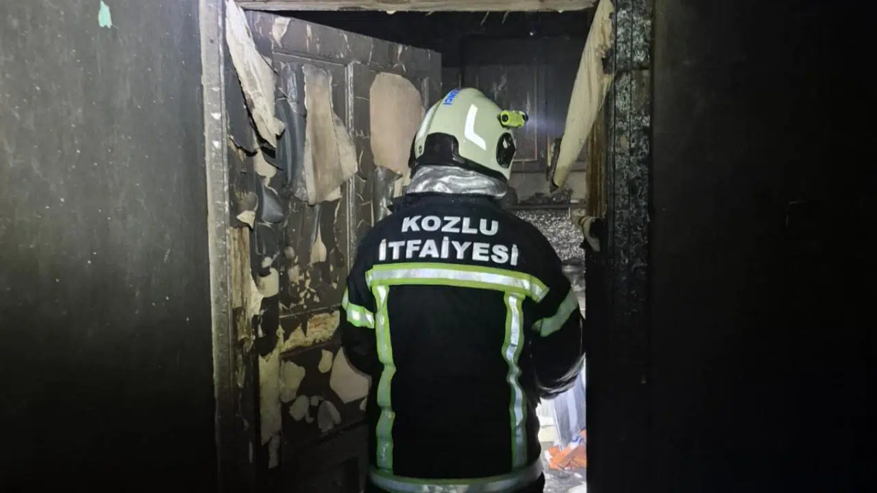 Kozlu’da faciayı itfaiye önledi