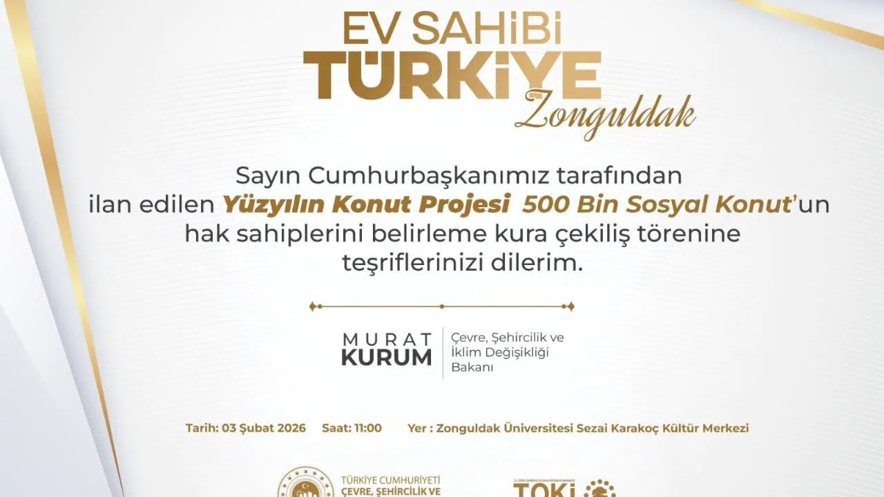 Zonguldak'ta TOKİ kura heyecanı başlıyor, hak sahipleri yarın belli oluyor