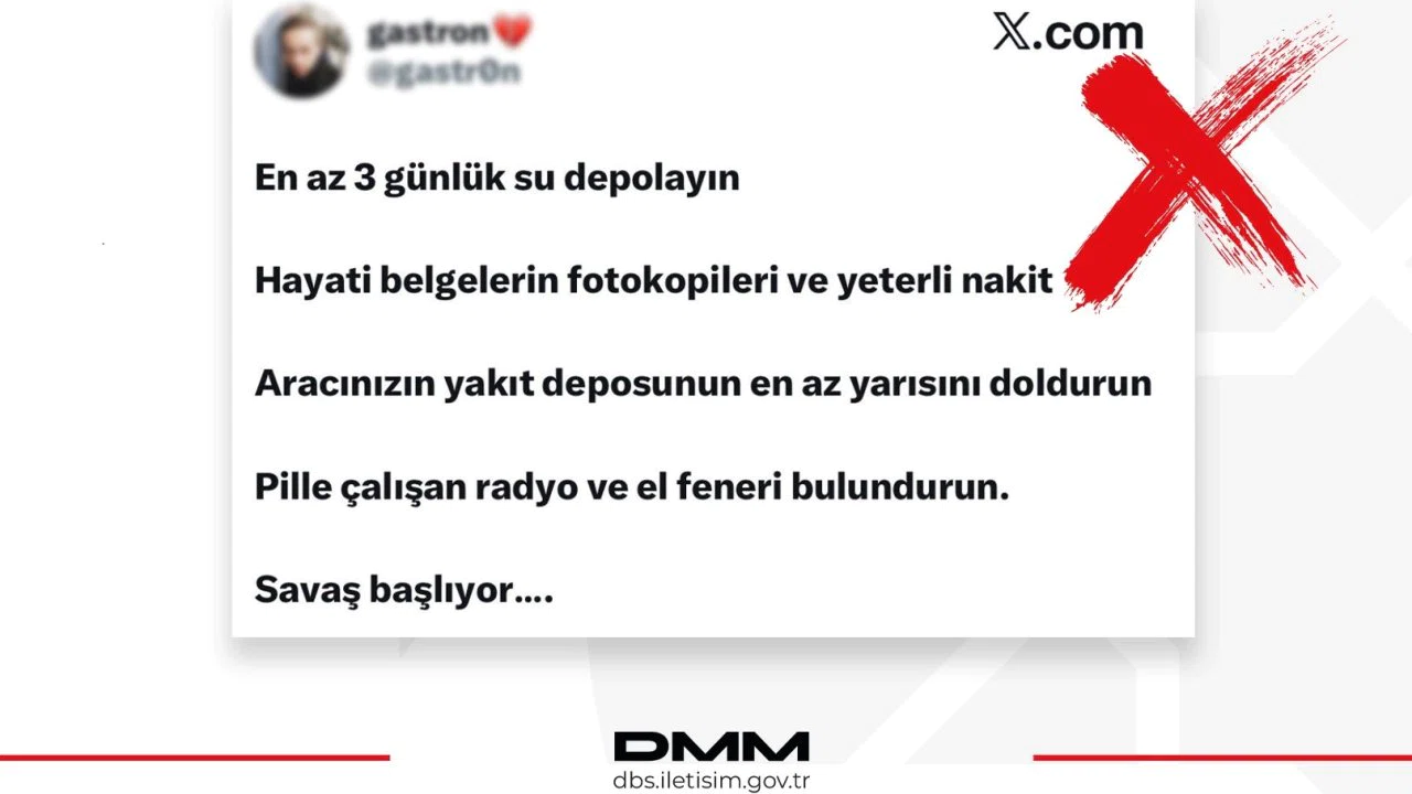 DMM'den "Savaş başlayacak" iddialarına yalanlama