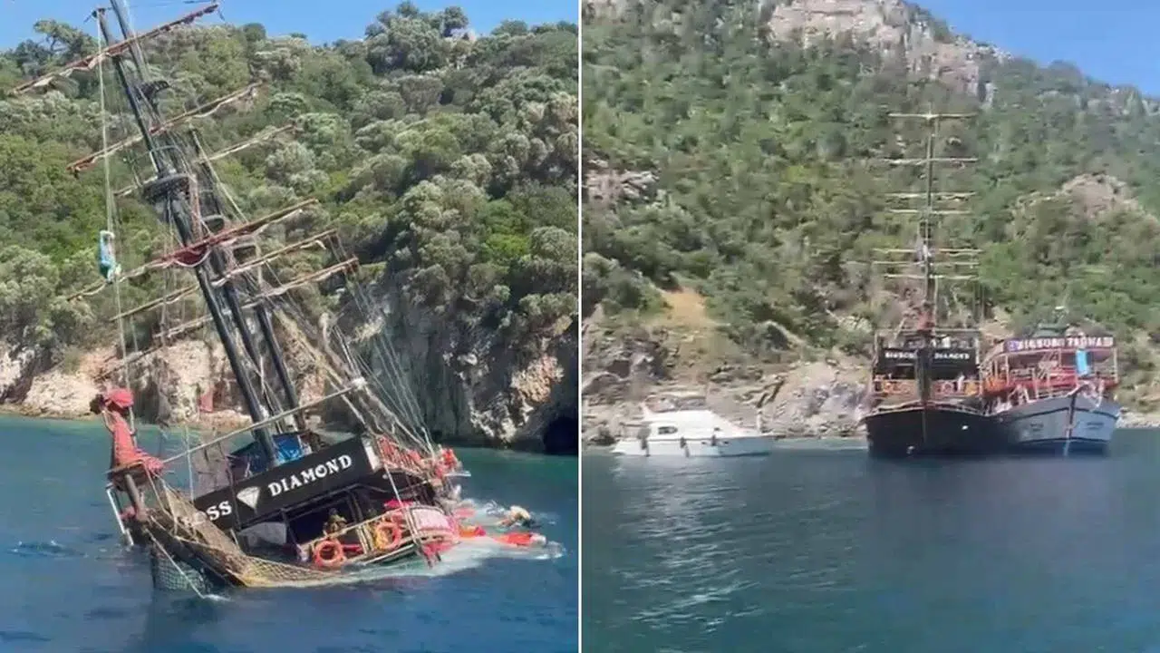 Marmaris'te batan teknedeki 148 kişi tahliye edildi