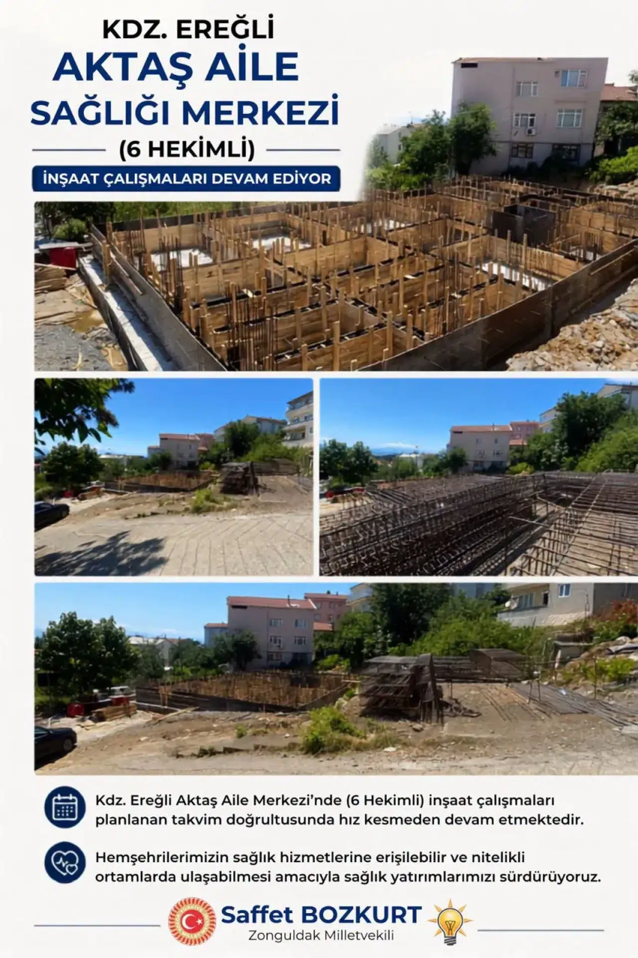 Bölgeye 6 hekim kapasiteli yeni sağlık merkezi inşa ediliyor