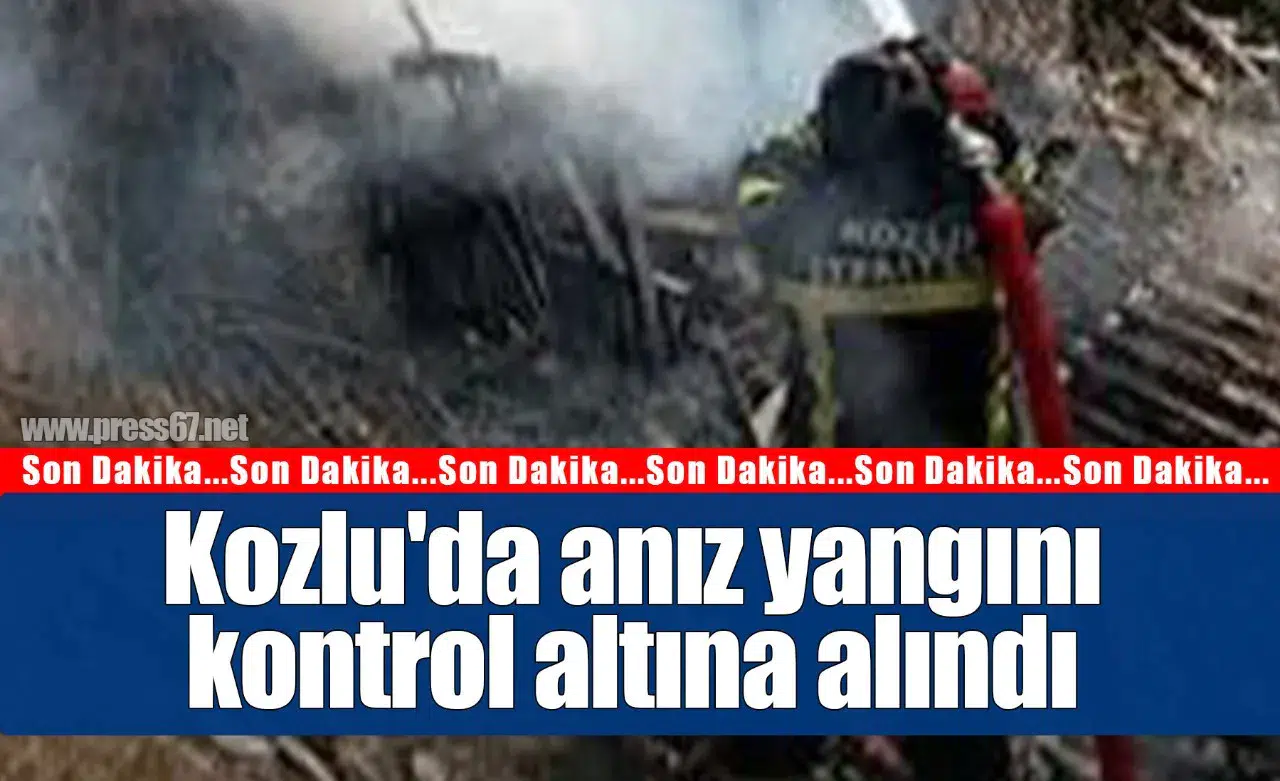Kozlu'da anız yangını kontrol altına alındı