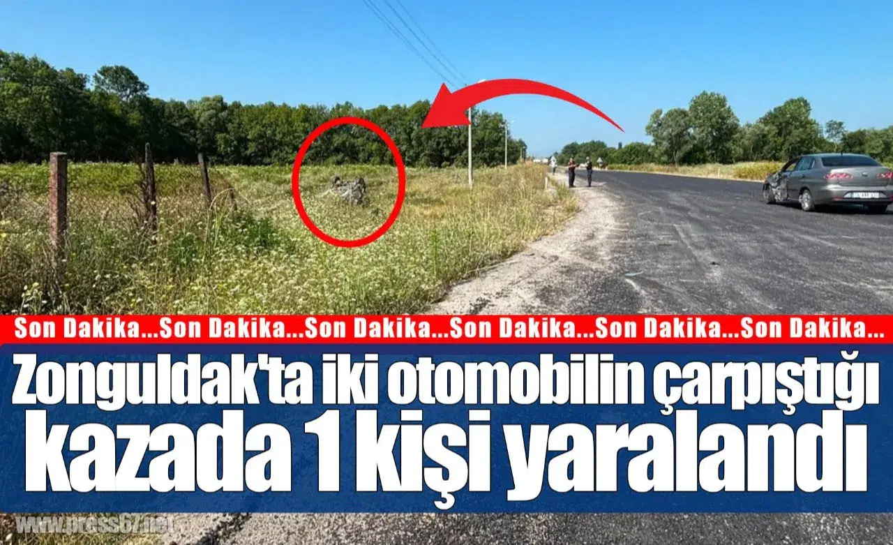 Zonguldak'ta Trafik Kazasında 1 Kişi Yaralandı: İki Araç Çarpıştı!