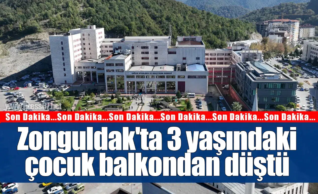 Zonguldak'ta 3 yaşındaki çocuk balkondan düştü