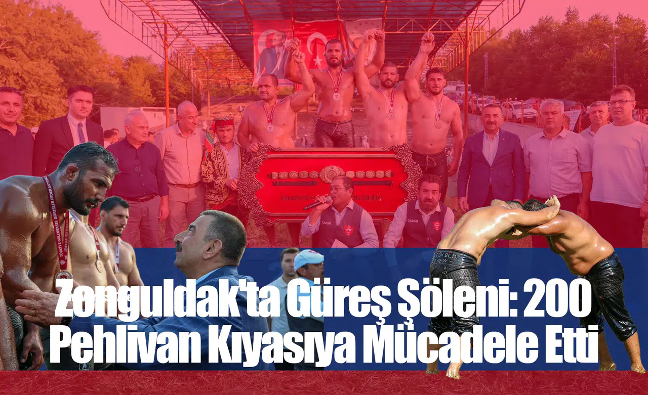 Zonguldak'ta Güreş Şöleni: 200 Pehlivan Kıyasıya Mücadele Etti