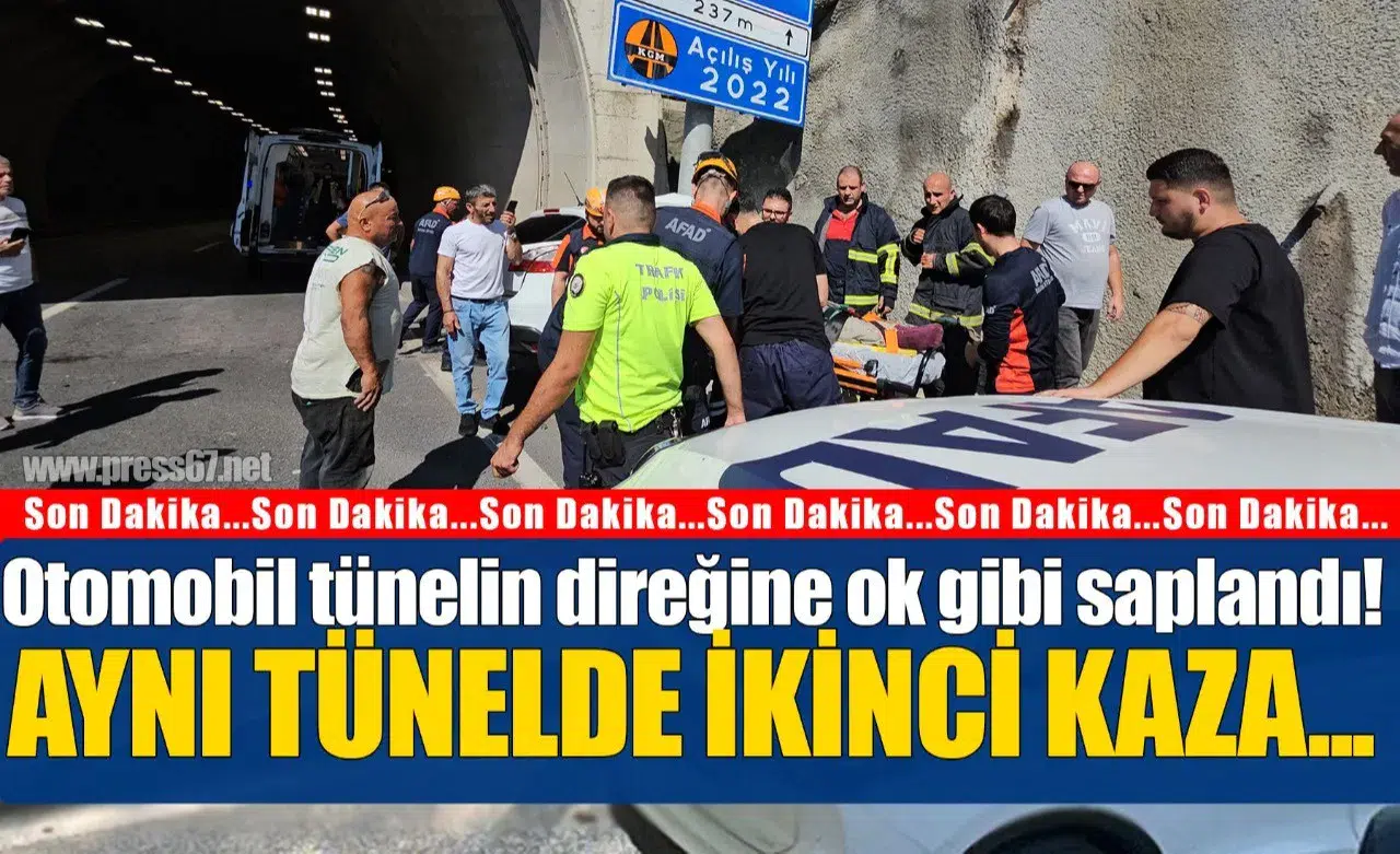 Zonguldak'ta yürekleri ağza getiren kaza! Tünelin girişine böyle ok gibi saplandı... Kurtarma ekipleri seferber oldu!