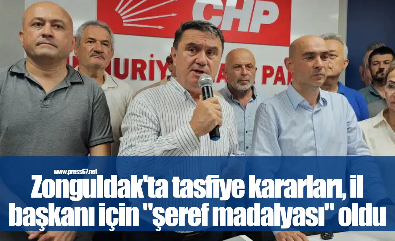 Zonguldak'ta tasfiye kararları, il başkanı için "şeref madalyası" oldu