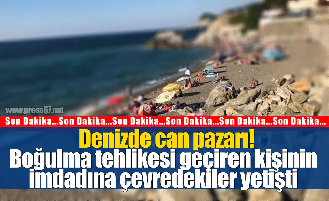 Zonguldak'ta denizde zor anlar yaşayan vatandaşın imdadına çevredekiler yetişti