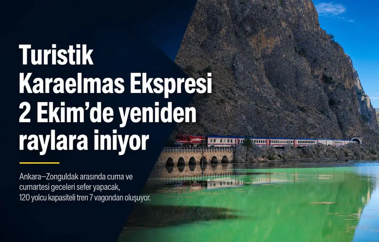 Turistik Karaelmas Ekspresi 2 Ekim’de yeniden raylara iniyor