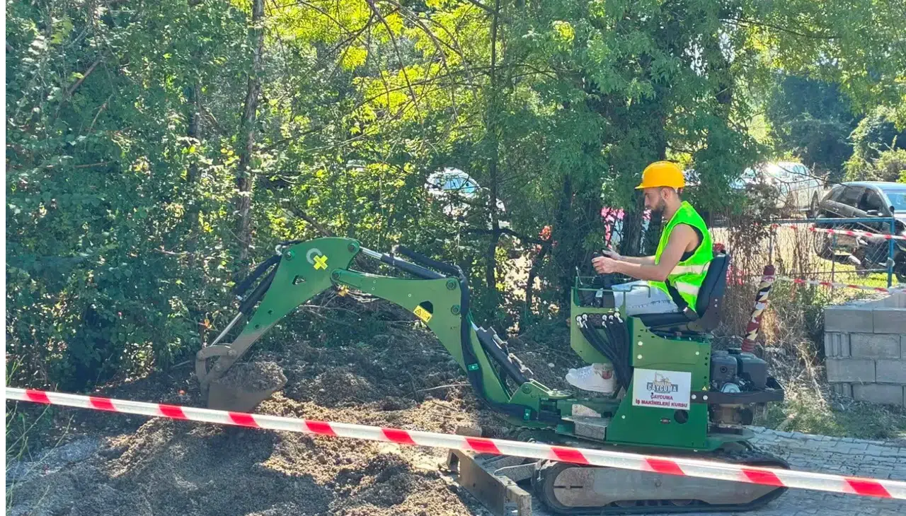 Zonguldak'ta iş makinesi sınavında denetim ve destek