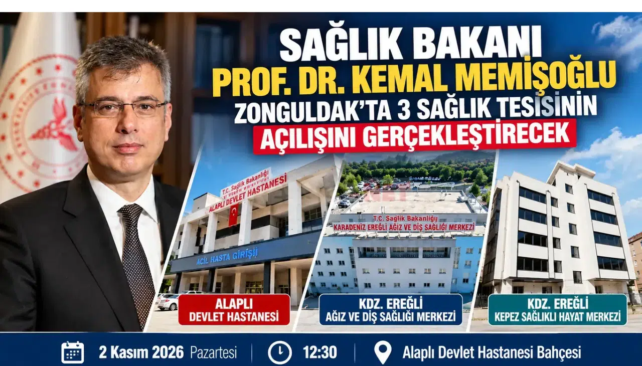 Zonguldak’ta 3 sağlık tesisi Bakan Memişoğlu’nun katılımıyla açılacak