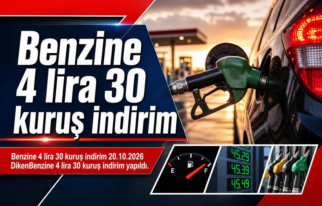 Benzin fiyatlarına 4 lira 30 kuruşluk indirim geldi