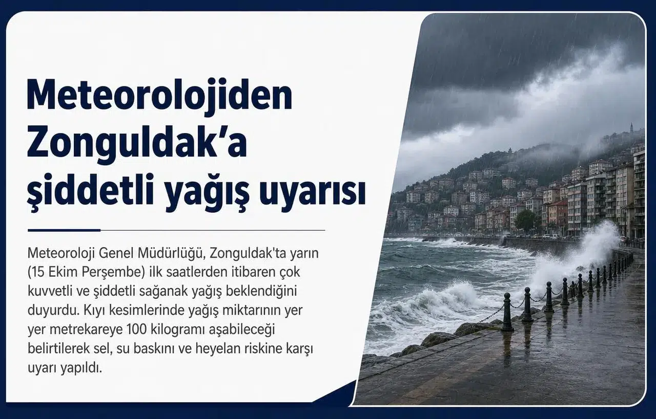 Meteorolojiden Zonguldak'a şiddetli yağış uyarısı