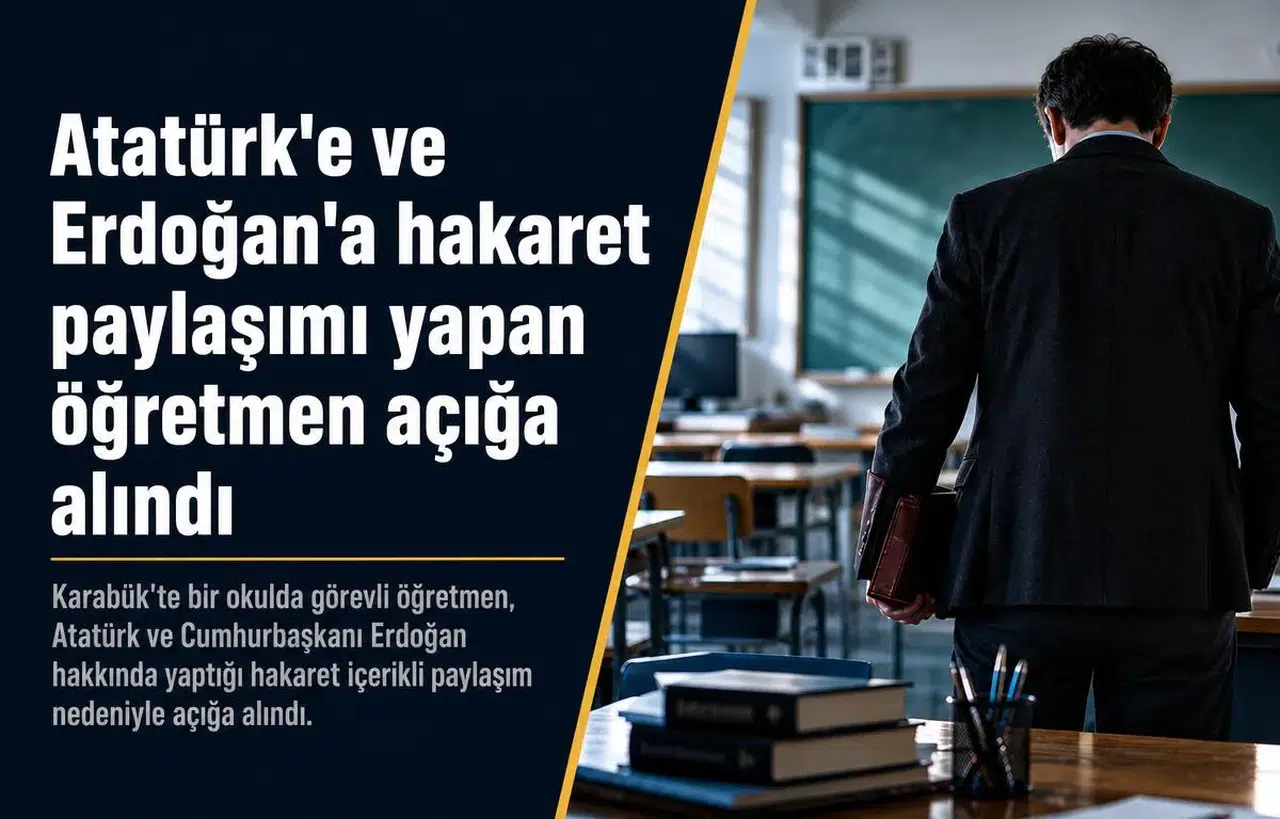 Atatürk ve Erdoğan'a hakaret eden öğretmen açığa alındı