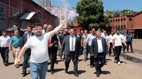 Genel Başkan Yeşil’e meşaleli karşılama