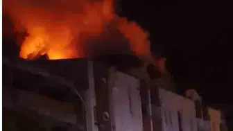 Çaycuma’da 4 katlı binanın çatısında yangın