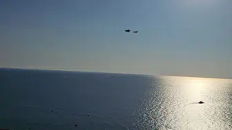 Zonguldak'ın 105. Kurtuluş Yıl Dönümünde Kozlu Sahilinde Gösteri Uçuşu