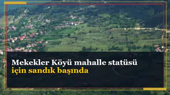 Mekekler Köyü mahalle statüsü için sandık başında
