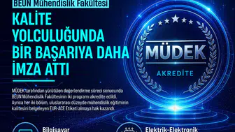 BEUN Mühendislik Fakültesi, MÜDEK'ten 5 yıllık akreditasyon aldı, uluslararası standartları sağladı.