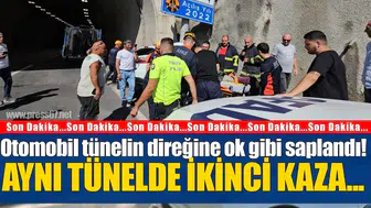 Zonguldak'ta yürekleri ağza getiren kaza! Tünelin girişine böyle ok gibi saplandı... Kurtarma ekipleri seferber oldu!